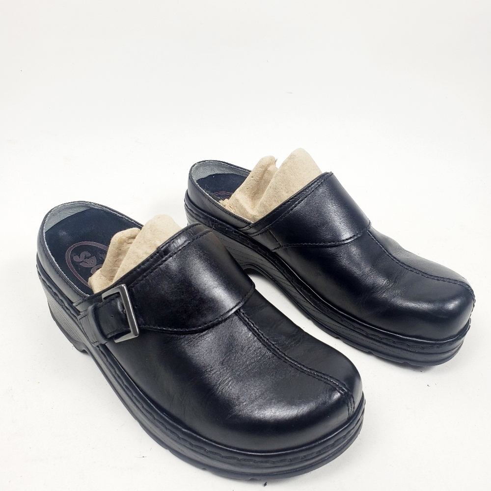 KLOGS Womens clogs Maxum Buckle blk Size 8 Leather